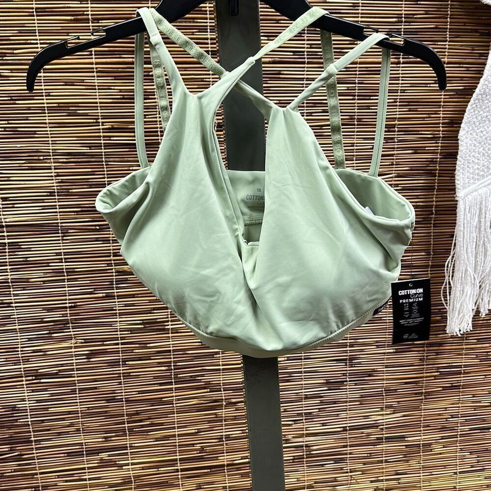 Trendy Plus Active Ultimate Workout Crop‎ Top Green Size 16 - Picture 2 of 3